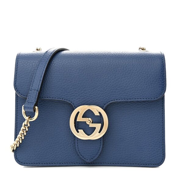 Gucci Calfskin Small Cross Body Blue Bag - Picture 4 of 8